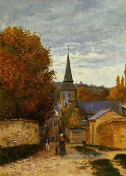  Monet Malerei - Straße in SaintAdresse Claude Monet